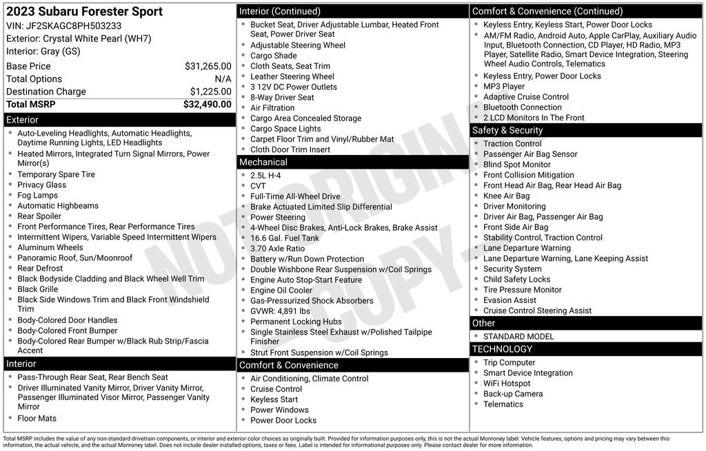 Used 2023 Subaru Forester Sport image 5