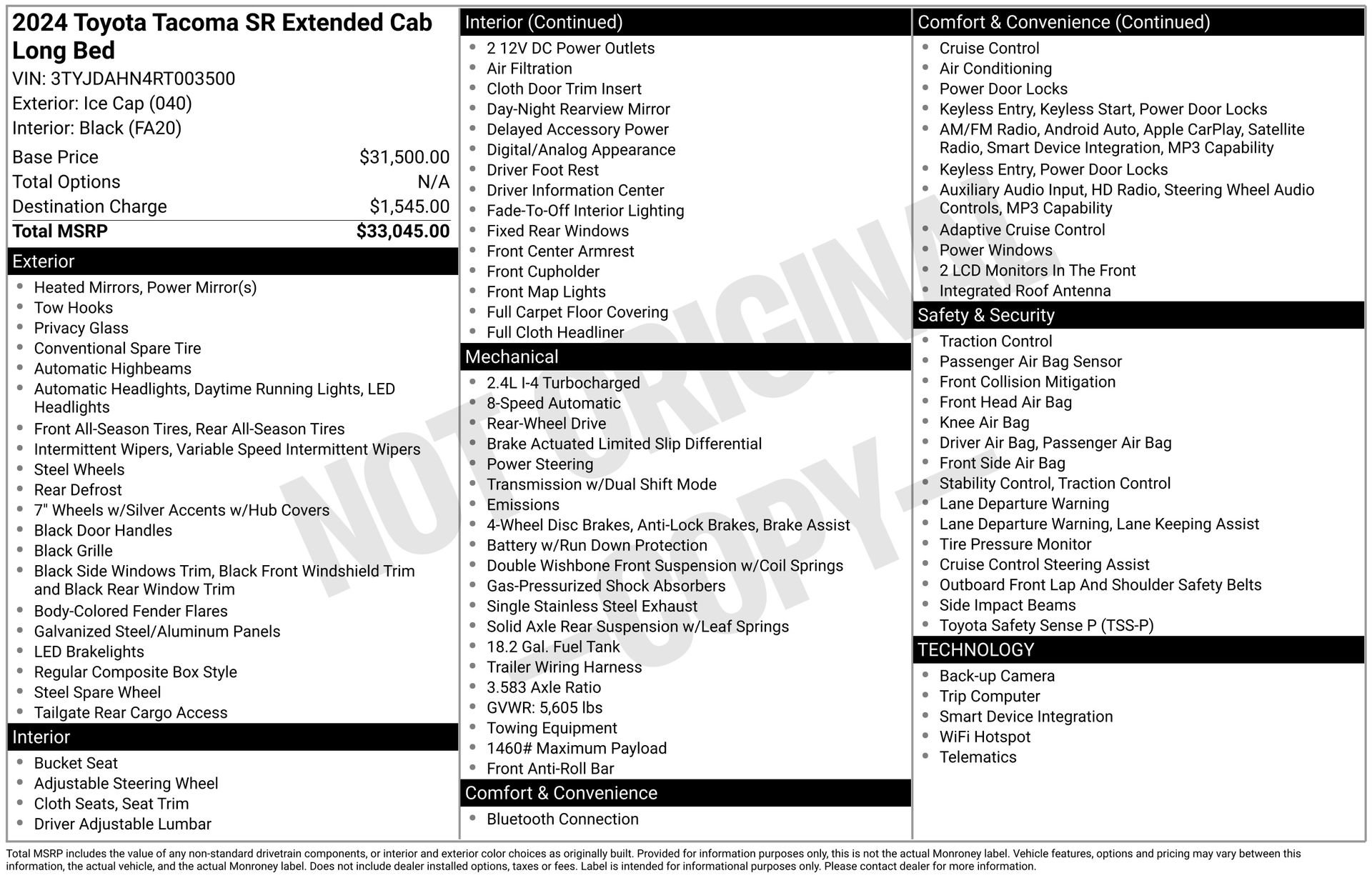 Used 2024 Toyota Tacoma SR RWD image 3