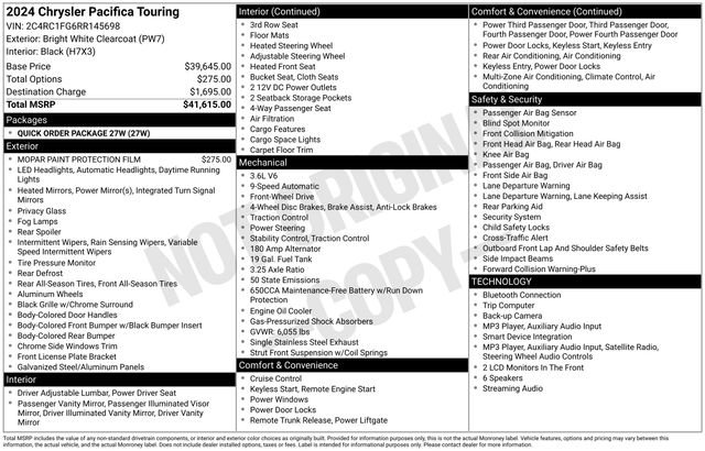 Used 2024 Chrysler Pacifica Touring FWD image 10