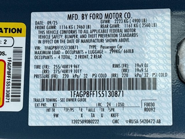 Certified 2025 Ford Mustang GT Premium w/ GT Performance Package RWD image 32
