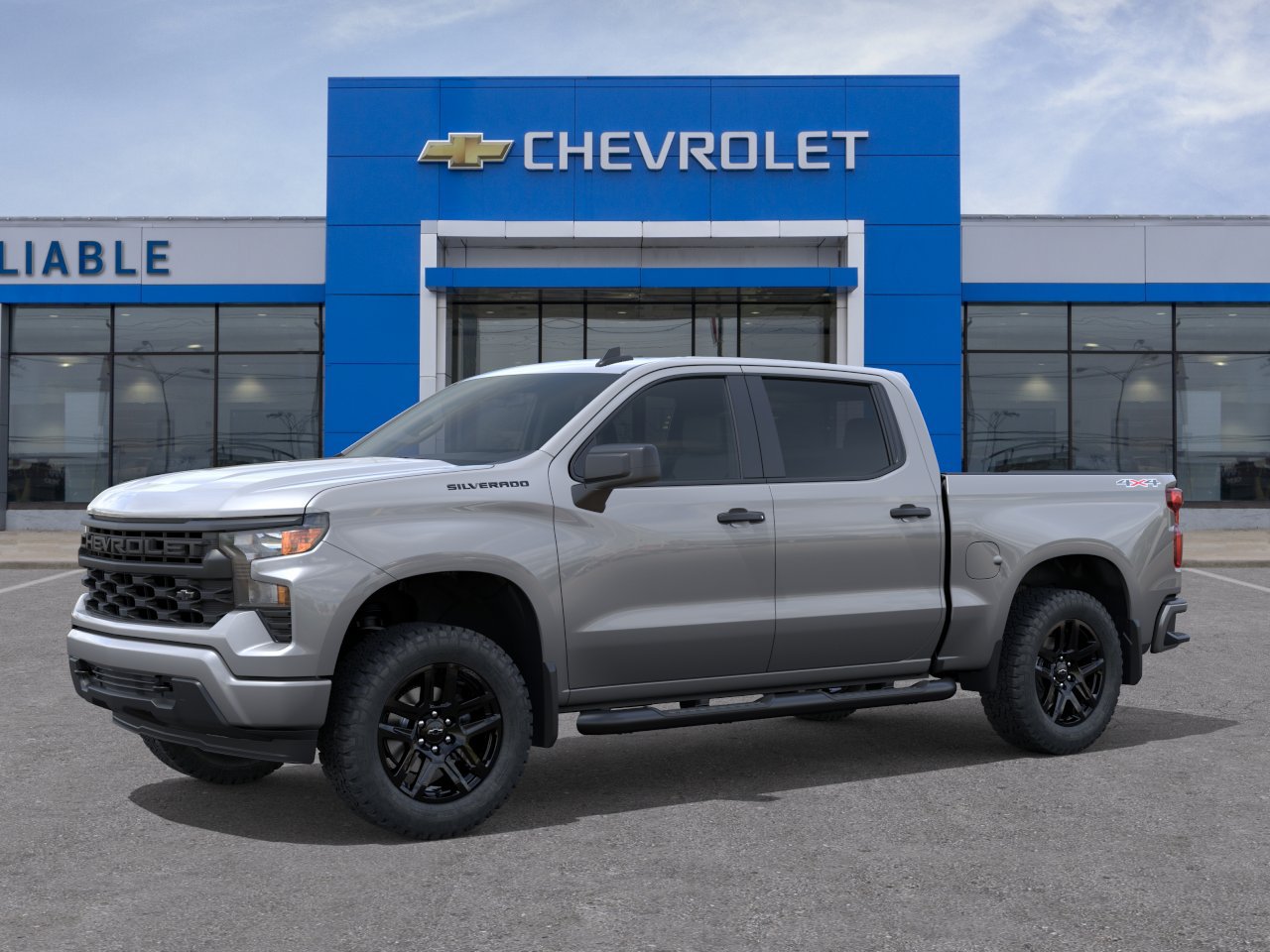 New 2026 Chevrolet Silverado 1500 Custom w/ Turbomax Blackout Package AWD/4WD image 2