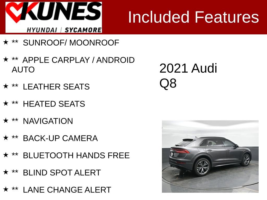 Used 2021 Audi Q8 Premium w/ Black Optic Package image 2