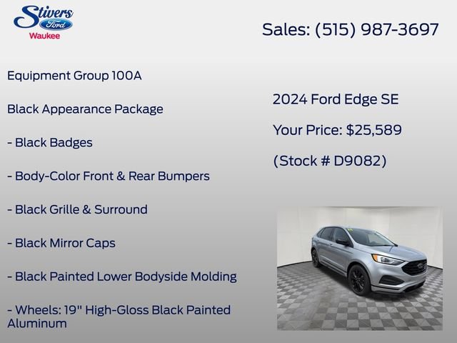 Certified 2024 Ford Edge SE w/ Black Appearance Package AWD/4WD image 8