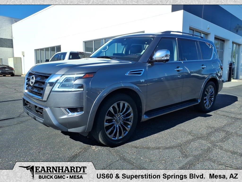 Used 2021 Nissan Armada Platinum w/ Captain's Chairs Package image 1