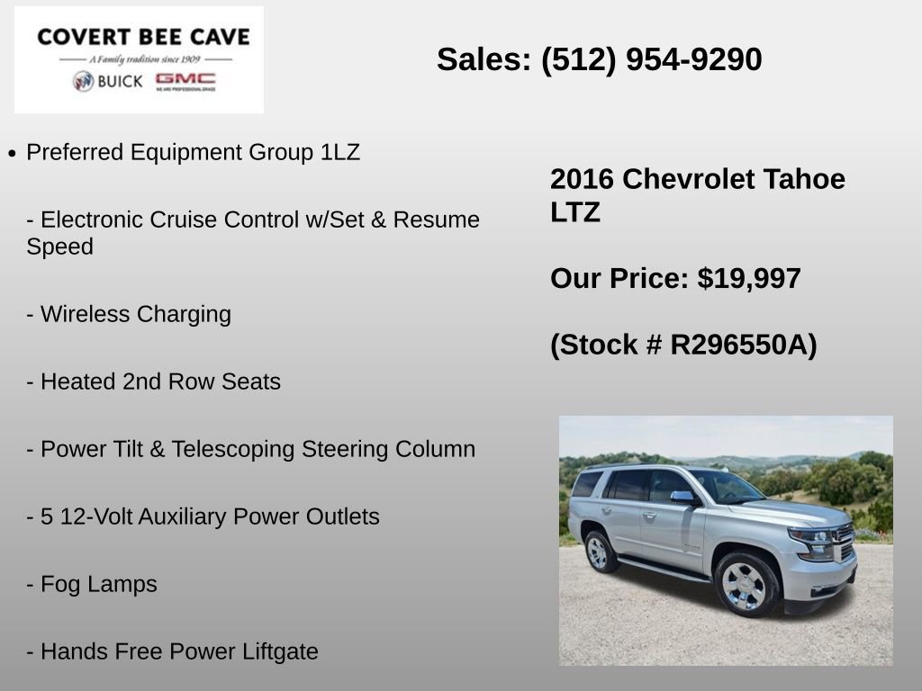 Used 2016 Chevrolet Tahoe LTZ w/ Max Trailering Package AWD/4WD image 18