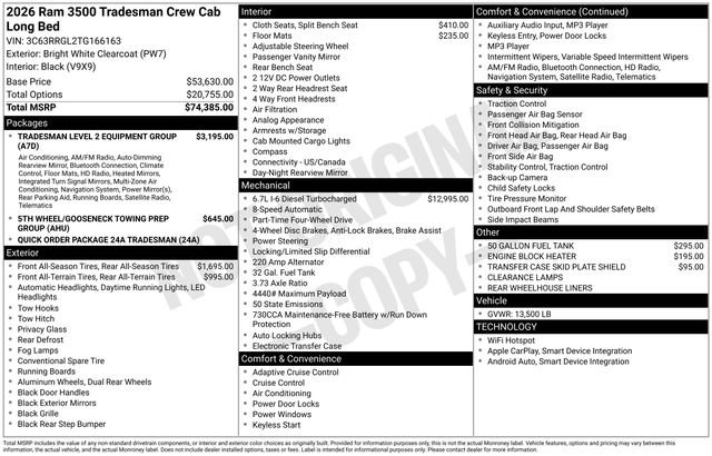 New 2026 RAM 3500 Tradesman image 32
