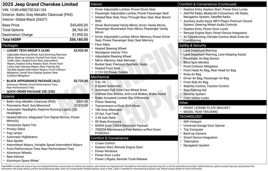 Certified 2025 Jeep Grand Cherokee Limited w/ Luxury Tech Group II image 44