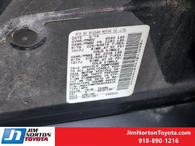 Used 2019 Nissan Rogue SV w/ Sun & Sound Touring Package FWD image 33