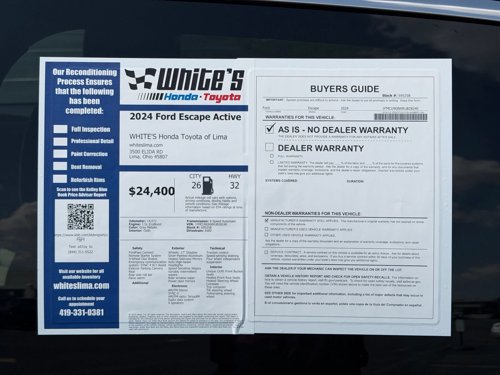 Used 2024 Ford Escape Active AWD/4WD image 31