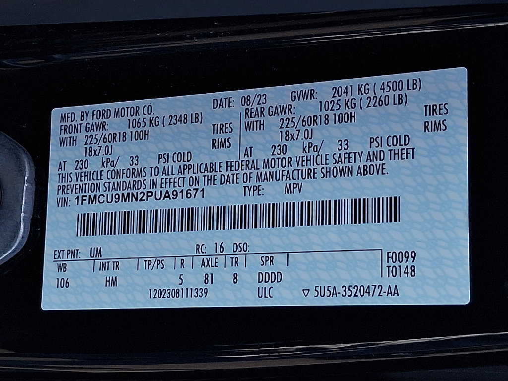 Used 2023 Ford Escape ST-Line w/ Tech Pack #1 AWD/4WD image 23