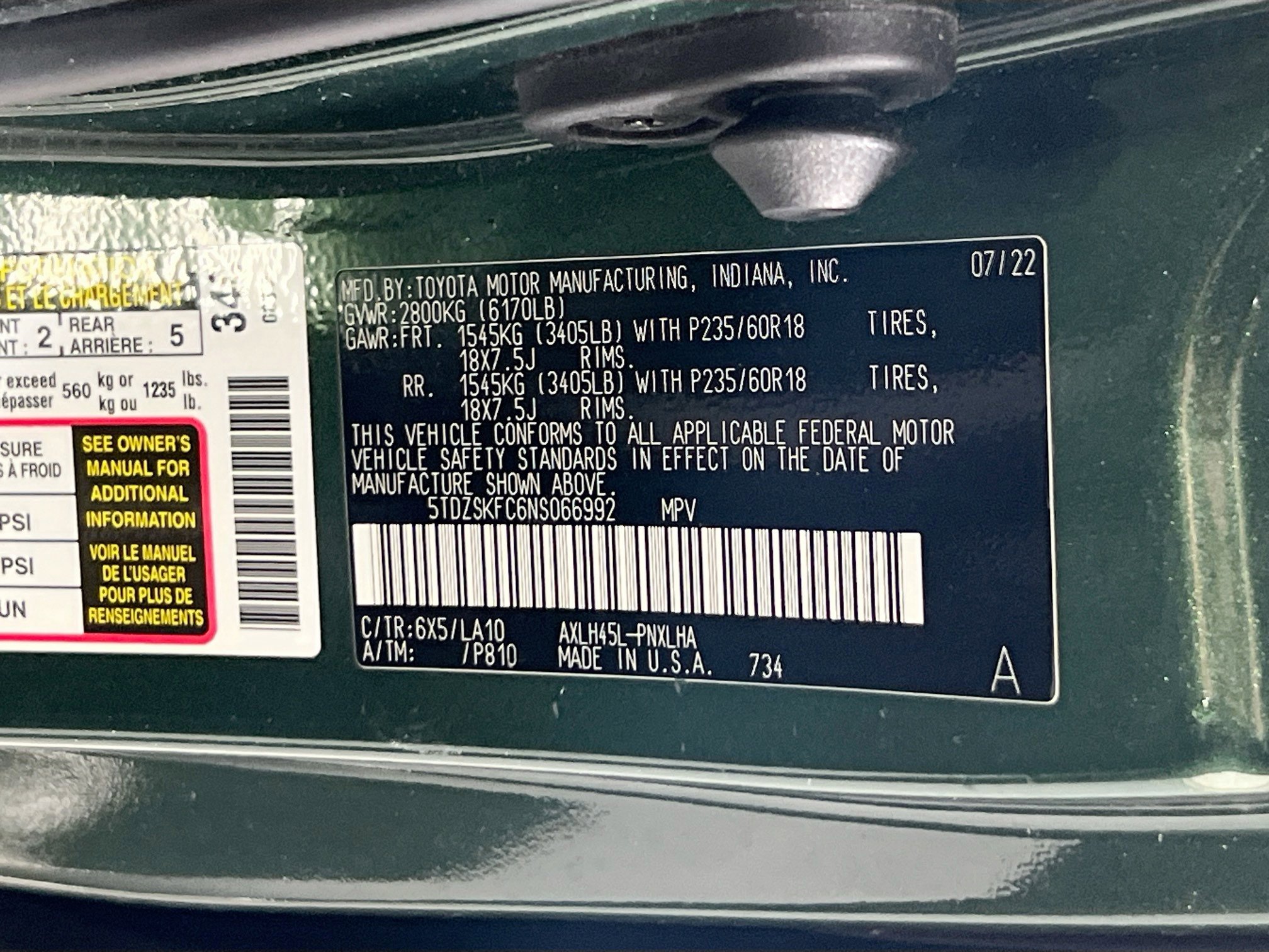 Used 2022 Toyota Sienna Limited image 35