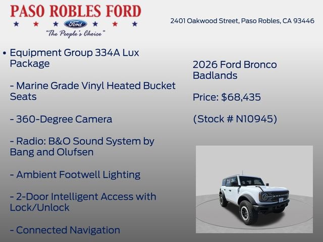 New 2026 Ford Bronco Badlands AWD/4WD image 6