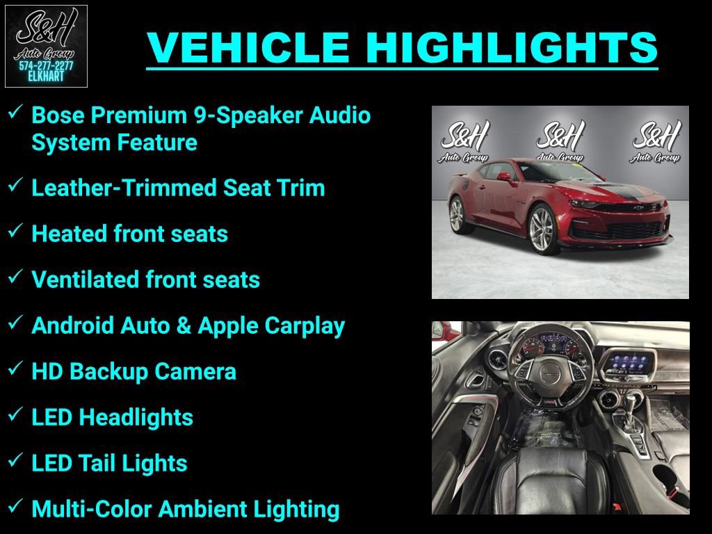 Used 2021 Chevrolet Camaro SS w/ Wild Cherry Design Package 2 RWD image 3