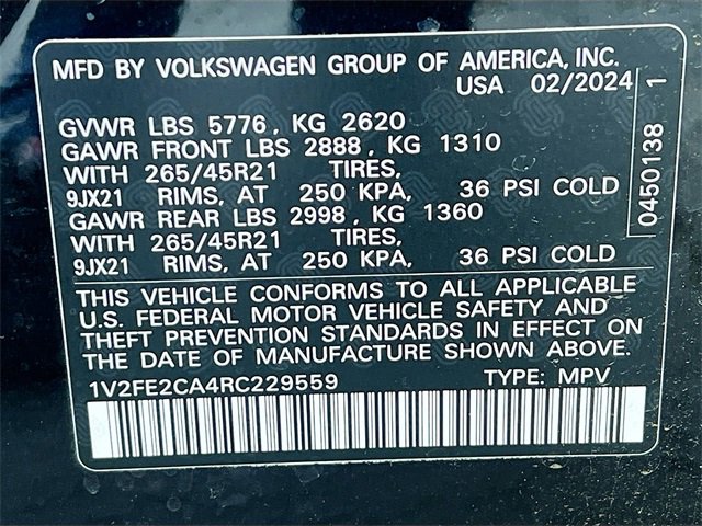 New 2024 Volkswagen Atlas Cross Sport SEL Premium R-Line image 32