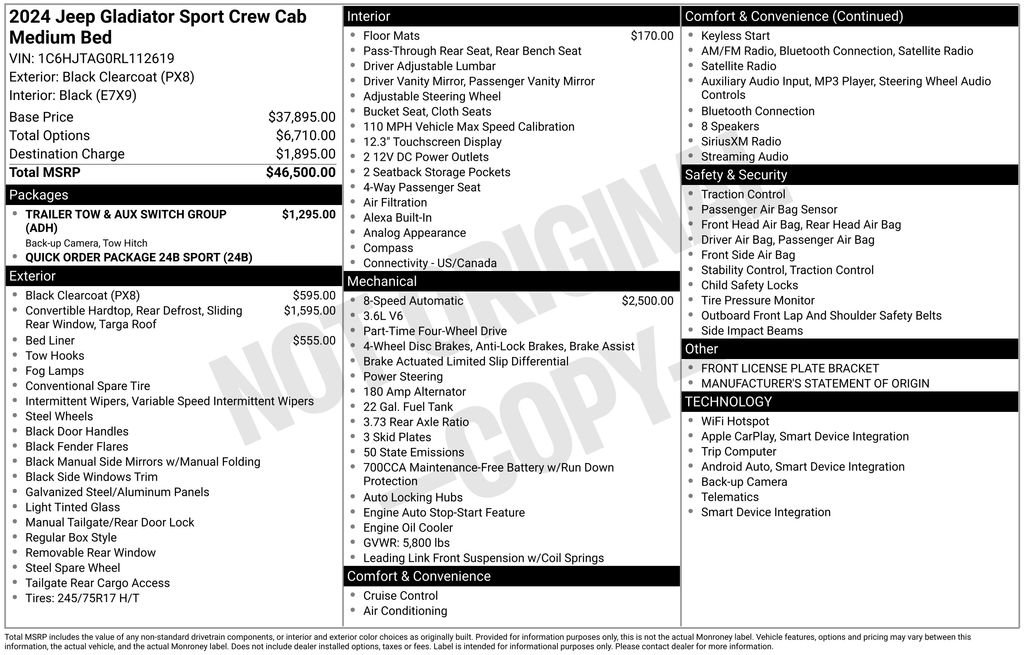 Used 2024 Jeep Gladiator Sport image 15