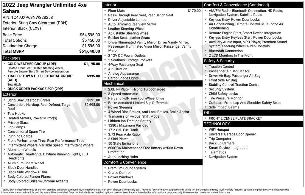 Used 2022 Jeep Wrangler Unlimited Sahara 4xe w/ Cold Weather Group image 3