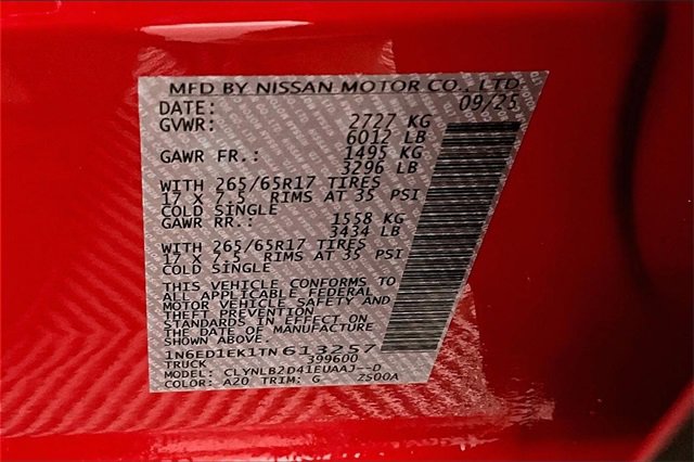 New 2026 Nissan Frontier SV image 38