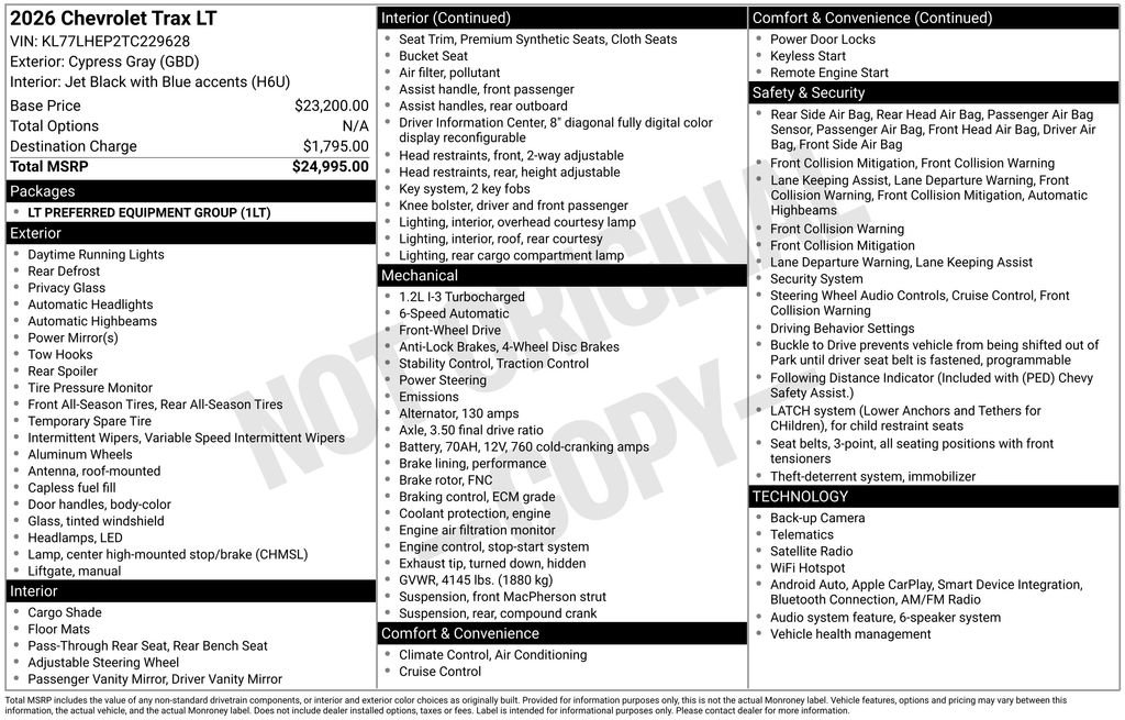 New 2026 Chevrolet Trax LT FWD image 32