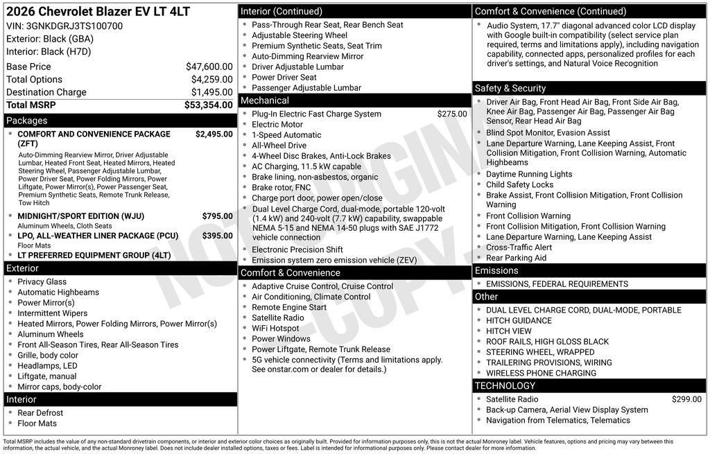 New 2026 Chevrolet Blazer EV LT image 4