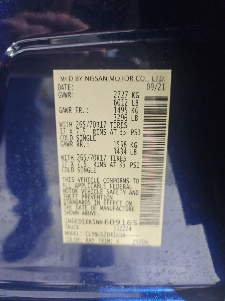 Certified 2022 Nissan Frontier PRO-4X w/ Off-Road Protection Package image 31