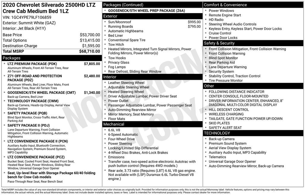 Used 2020 Chevrolet Silverado 2500 LTZ w/ LTZ Premium Package image 31