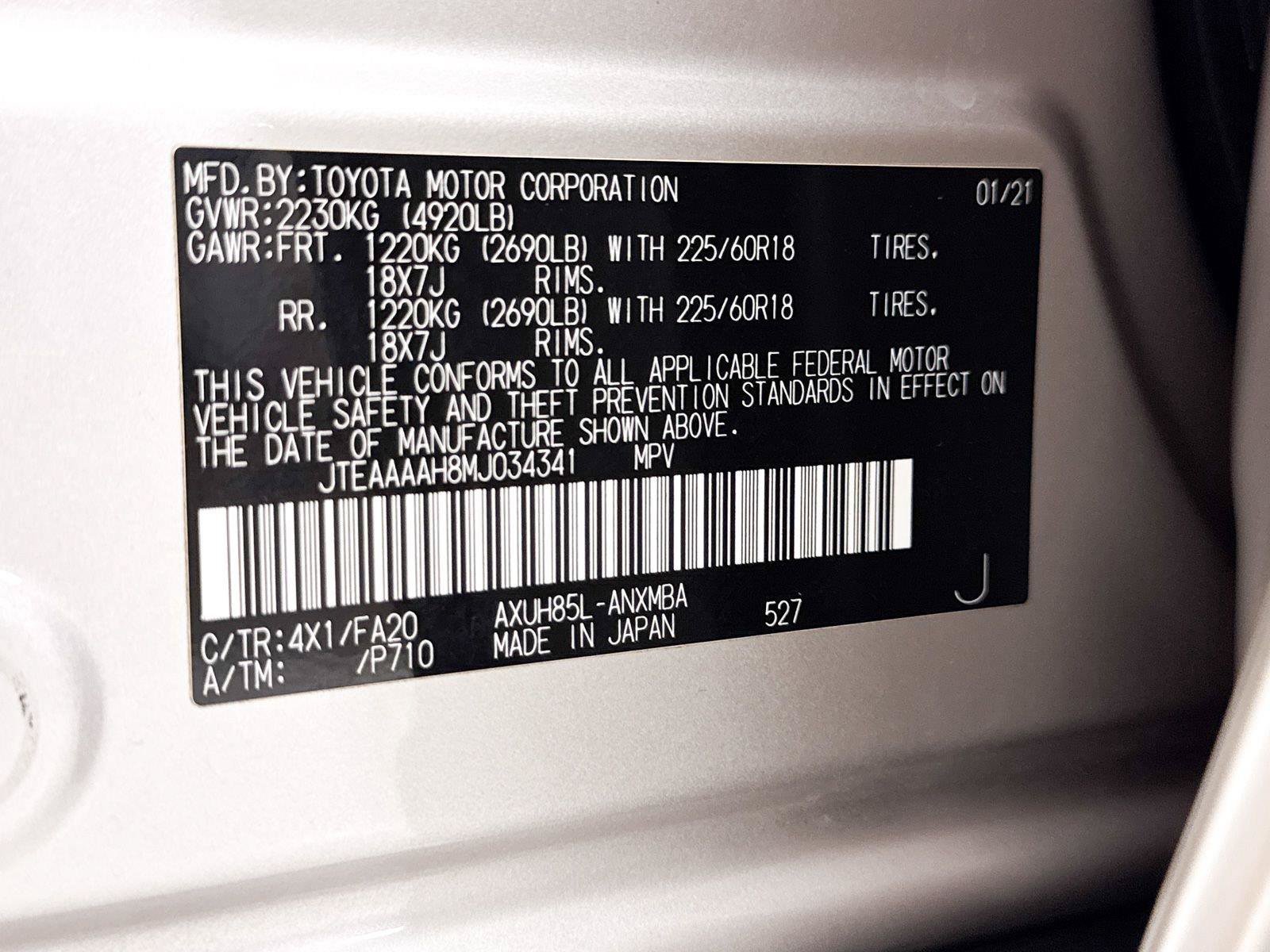 Used 2021 Toyota Venza LE w/ Carpet Mat Package (TMS) AWD/4WD image 38