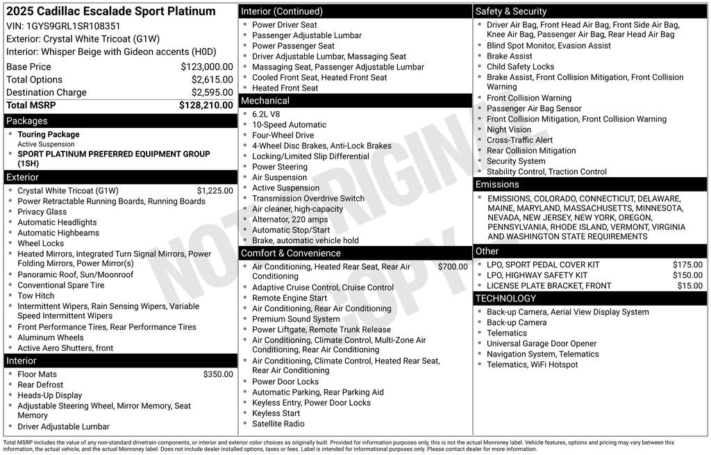 Used 2025 Cadillac Escalade Sport Platinum image 6