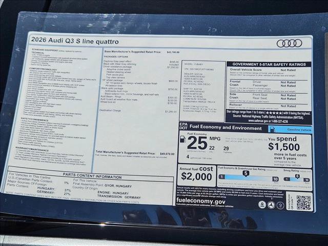 New 2026 Audi Q3 quattro 2.0T AWD/4WD image 17