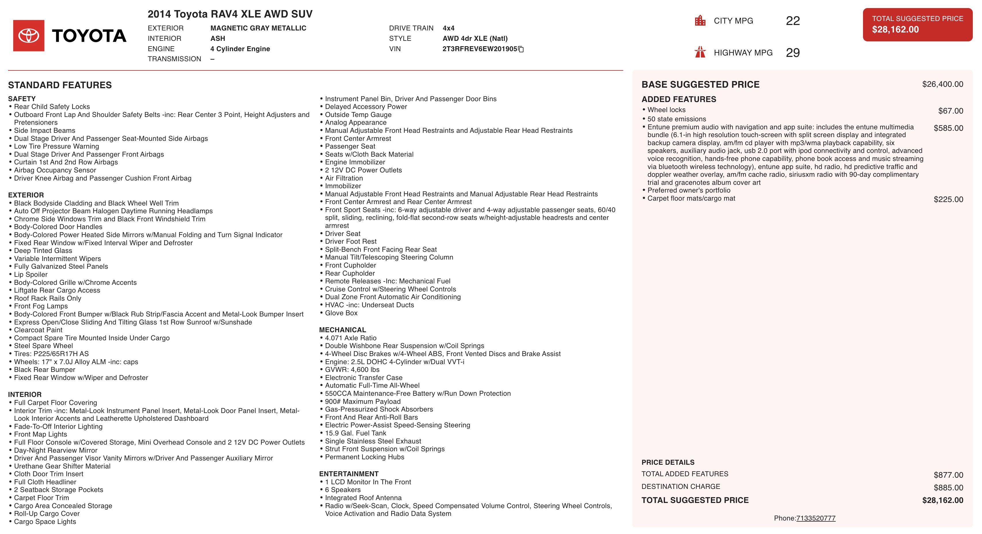 Used 2014 Toyota RAV4 XLE image 2