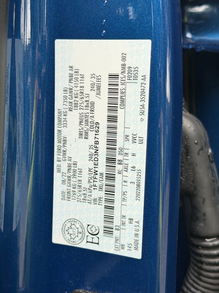Used 2022 Ford F150 Lariat w/ Equipment Group 502A High AWD/4WD image 36