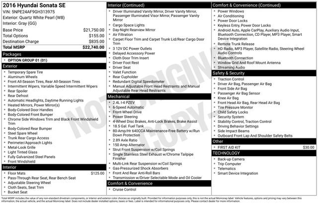 Used 2016 Hyundai Sonata SE image 5