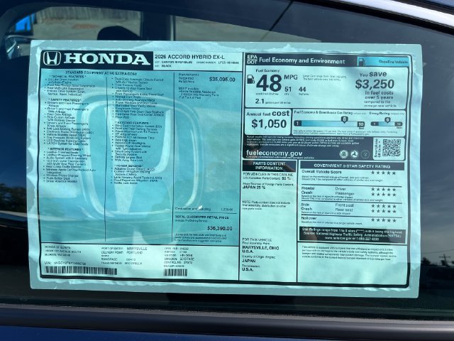 New 2026 Honda Accord EX-L image 30