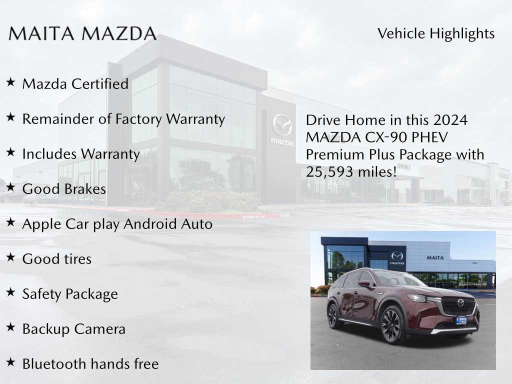 Certified 2024 MAZDA CX-90 Plug-In Hybrid w/ Premium Plus AWD/4WD image 8