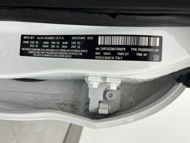 Used 2018 Alfa Romeo Giulia Ti Sport w/ Quick Order Package 22S Sport image 31