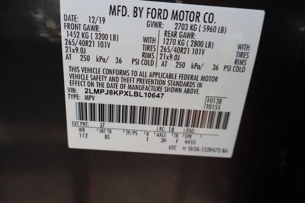 Used 2020 Lincoln Nautilus Reserve w/ Equipment Group 201A AWD/4WD image 43