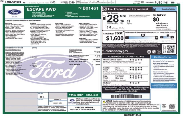 Used 2023 Ford Escape ST-Line w/ Tech Pack #1 AWD/4WD image 6