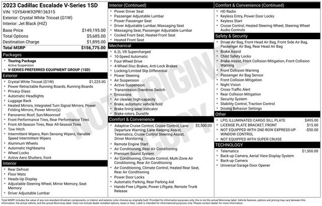 Used 2023 Cadillac Escalade V image 2