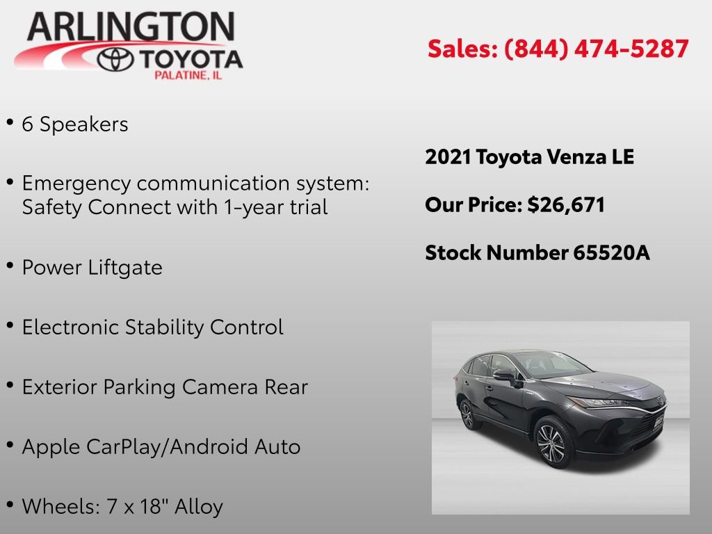 Used 2021 Toyota Venza LE AWD/4WD image 4