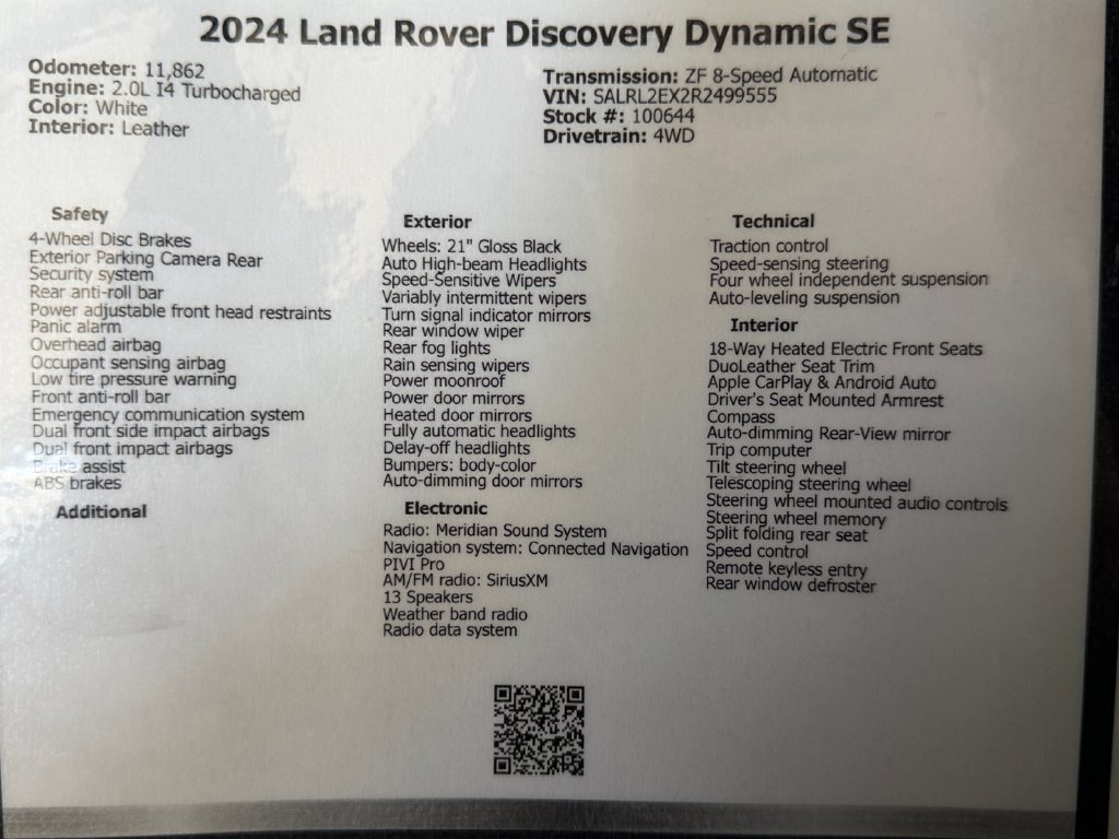 Used 2024 Land Rover Discovery Dynamic SE AWD/4WD image 49