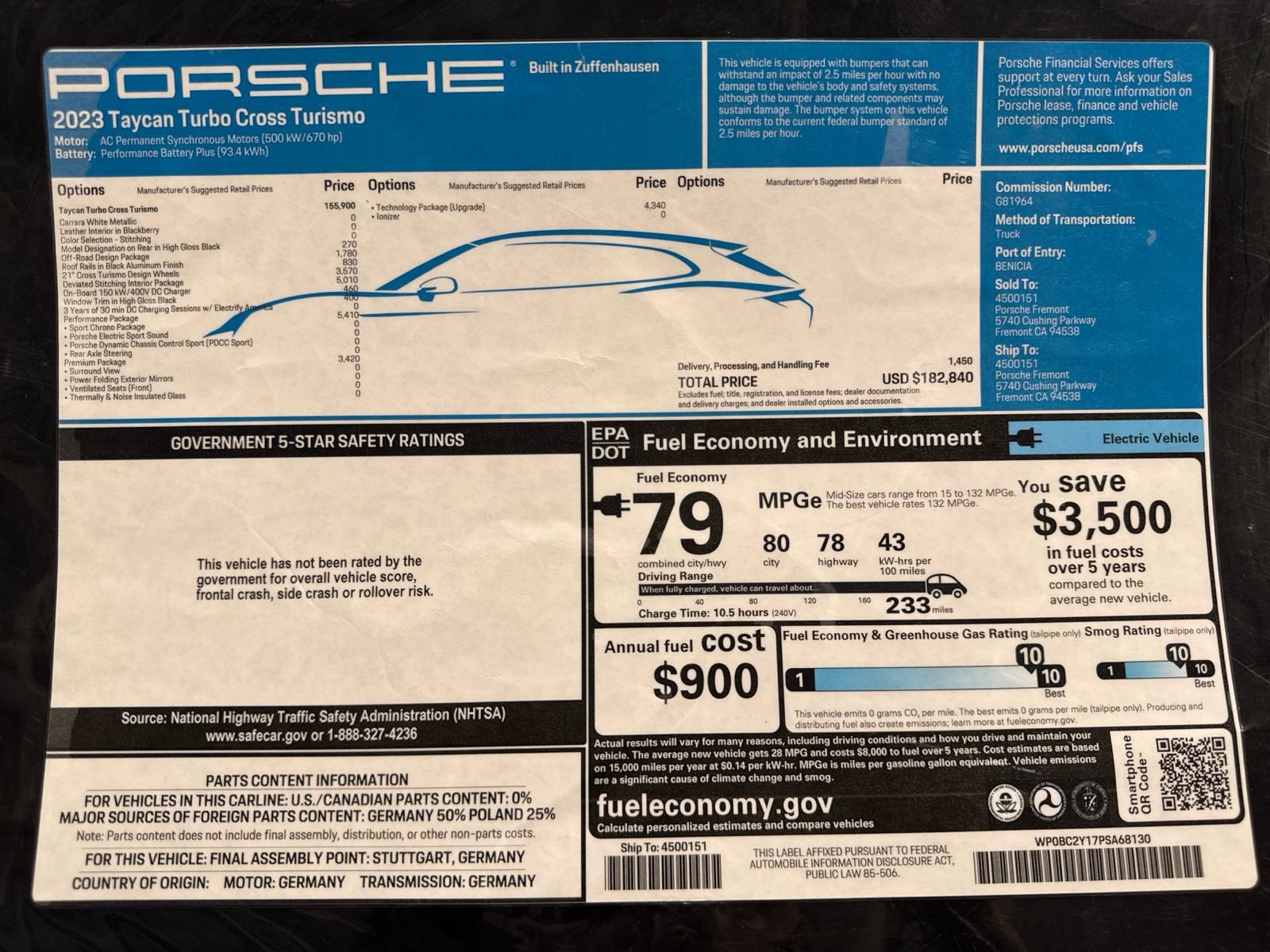Used 2023 Porsche Taycan Turbo AWD/4WD image 48