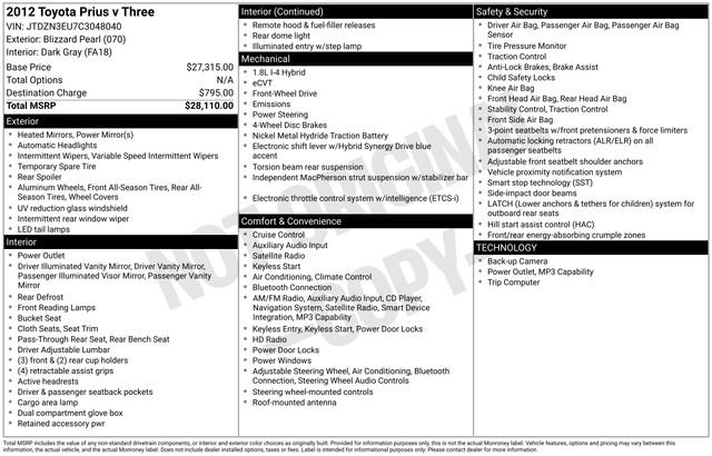 Used 2012 Toyota Prius V Three FWD image 30