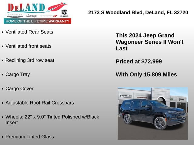 Used 2024 Jeep Grand Wagoneer Series II w/ Quick Order Packagew 28T image 30
