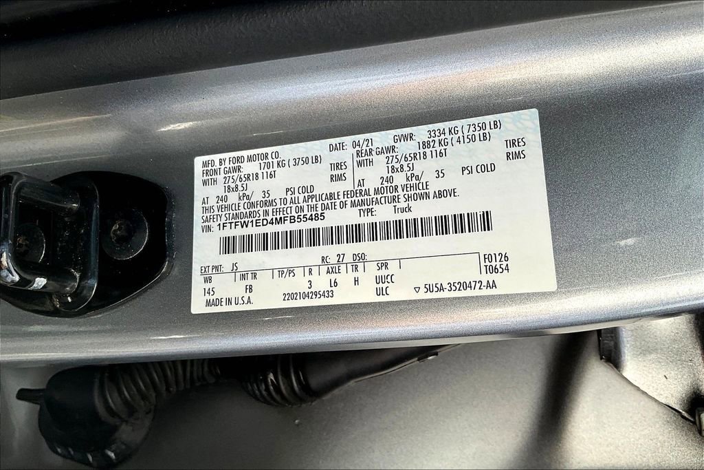 Used 2021 Ford F150 XLT w/ Equipment Group 302A High image 21