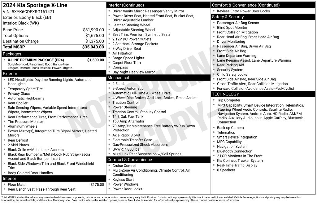 Certified 2024 Kia Sportage X-Line w/ X-Line Premium Package AWD/4WD image 34
