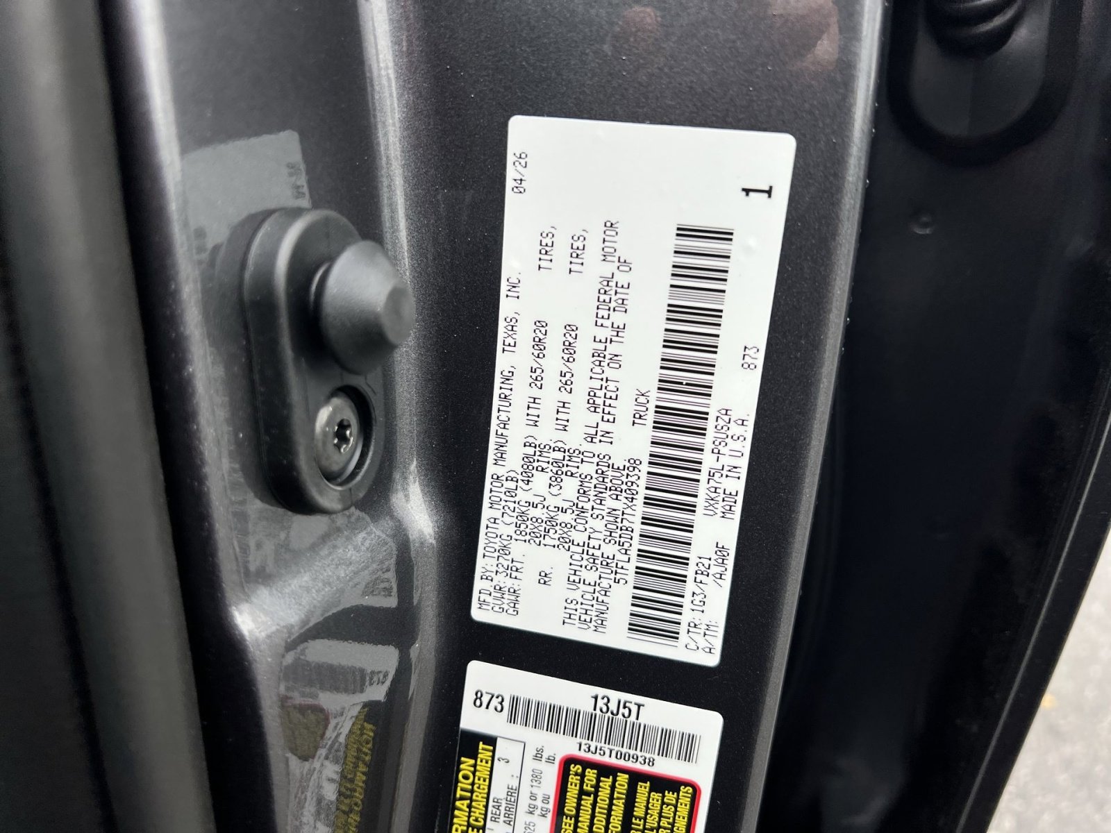 New 2026 Toyota Tundra SR5 AWD/4WD image 25