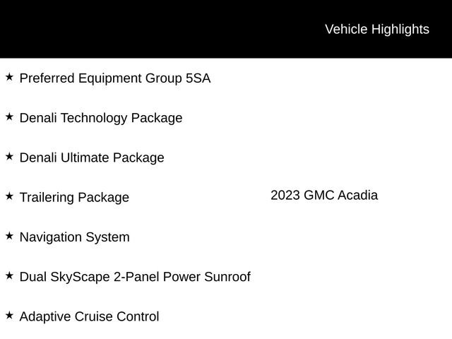 Used 2023 GMC Acadia Denali w/ Denali Ultimate Package AWD/4WD image 12