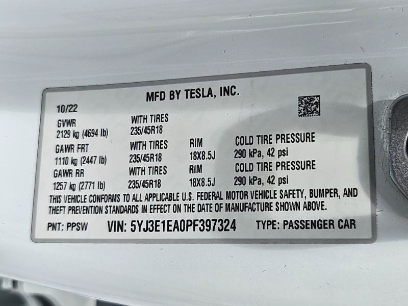 Used 2023 Tesla Model 3 Standard Range RWD image 33