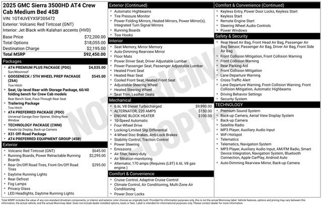 Used 2025 GMC Sierra 3500 AT4 w/ AT4 Premium Plus Package AWD/4WD image 37