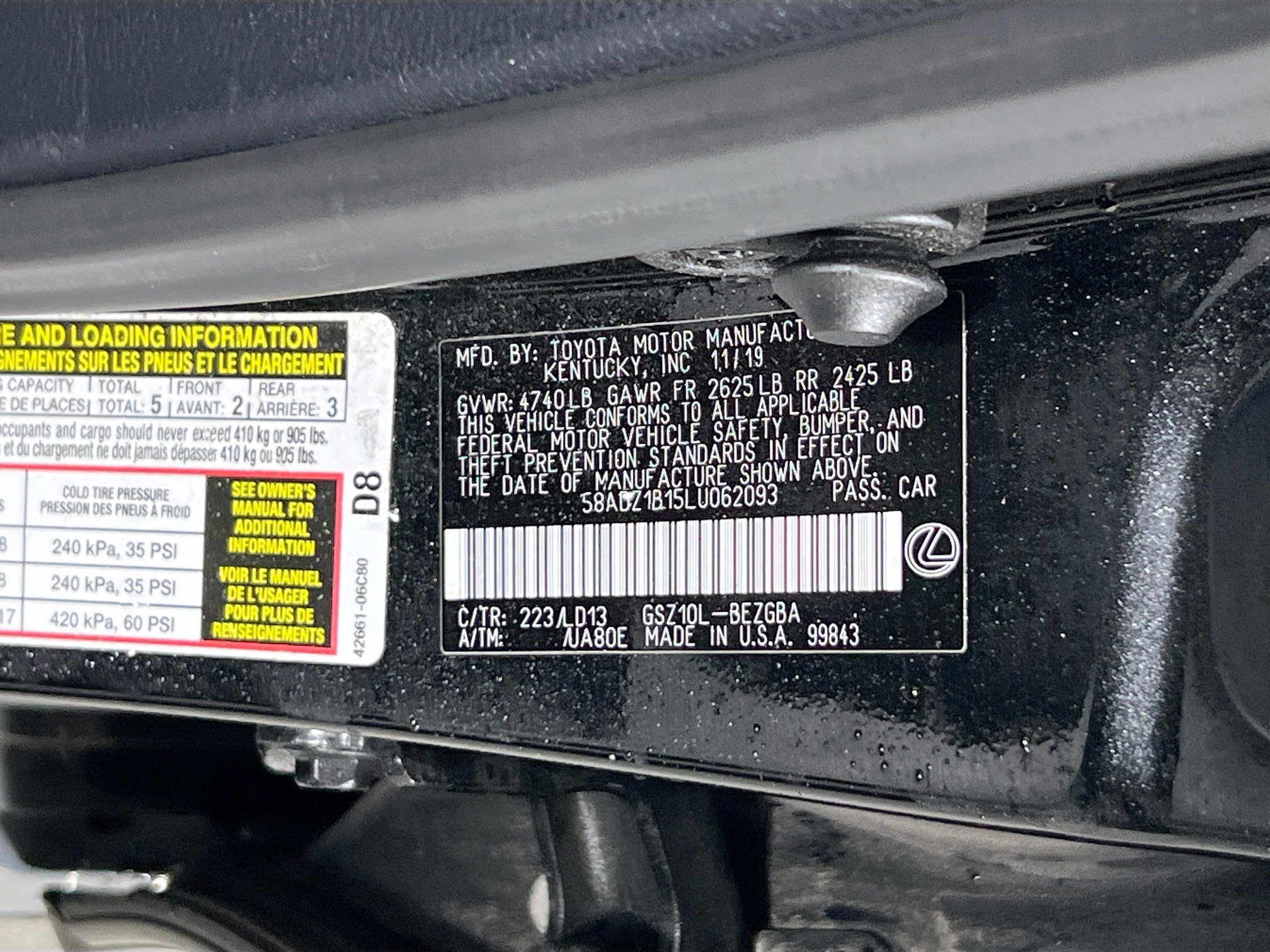 Used 2020 Lexus ES 350 w/ Premium Package image 32