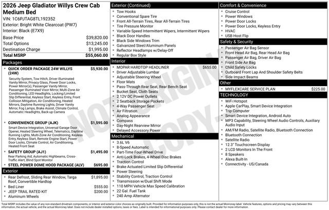 New 2026 Jeep Gladiator Sport AWD/4WD image 26